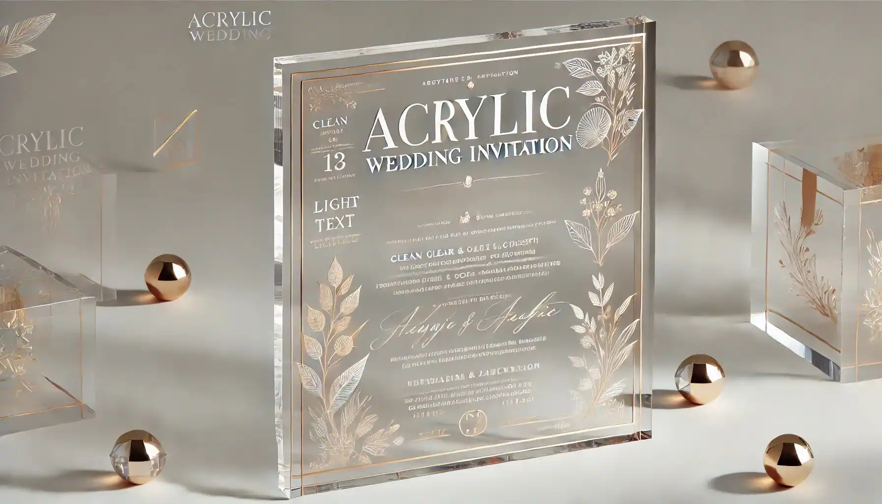 Acrylic Wedding Invitations