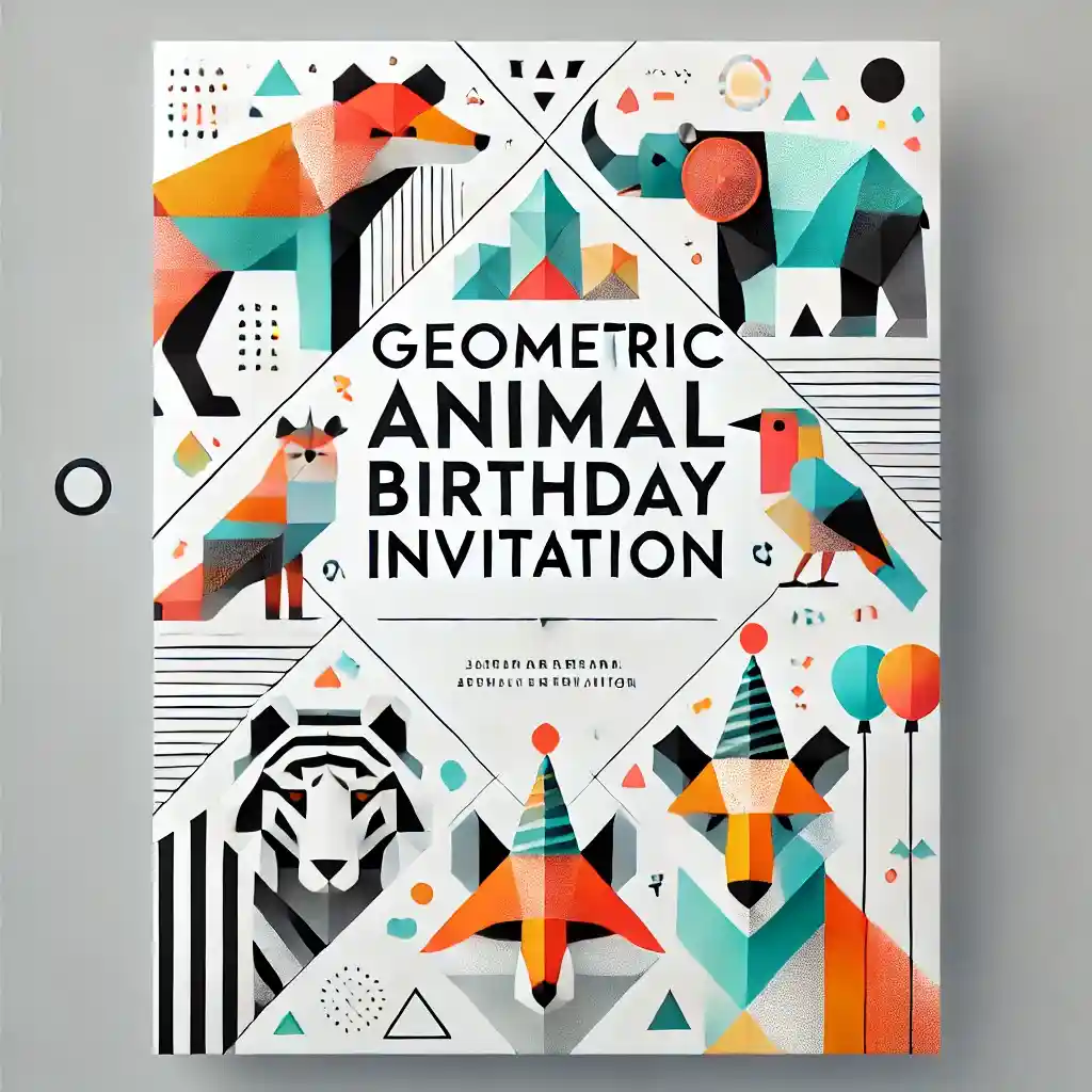 Animal Birthday Theme Invitation