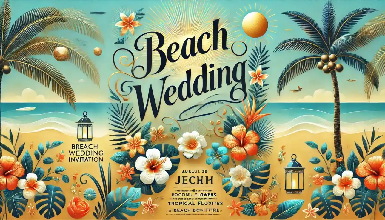 Beach Wedding Invitation