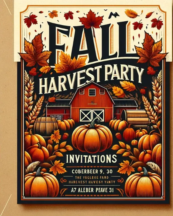 Designing the Fall Harvest Party Invitation