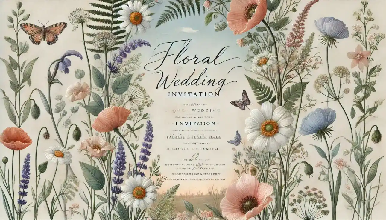 Floral Wedding Invitation