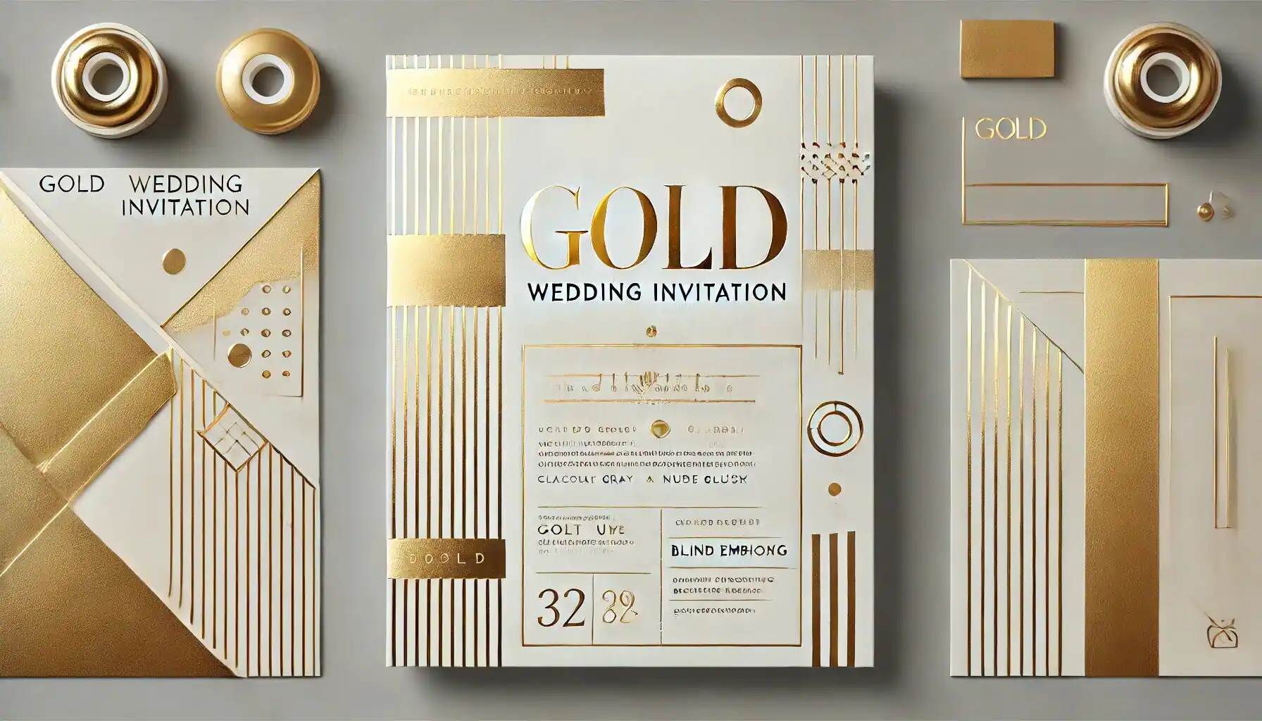 Gold Wedding Invitation