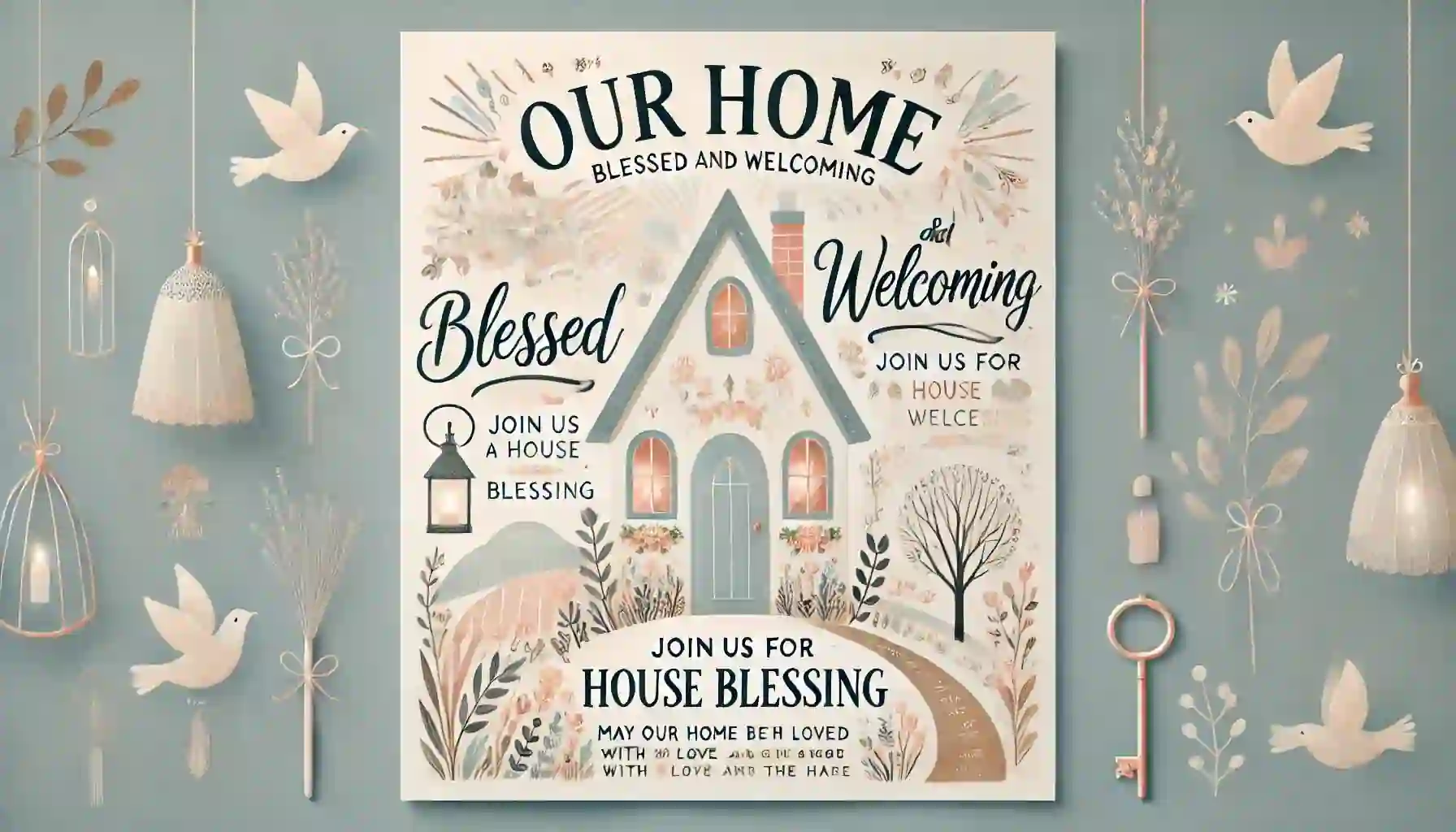 Christian House Warming Invitation Card