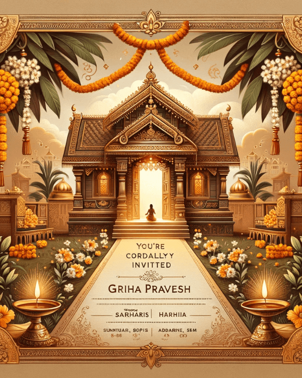 Key Elements of a Griha Pravesh Invitation