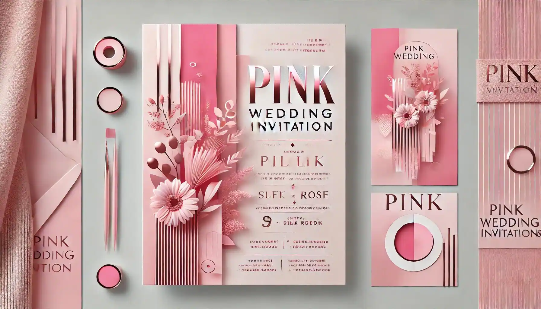 Pink Wedding Invitation