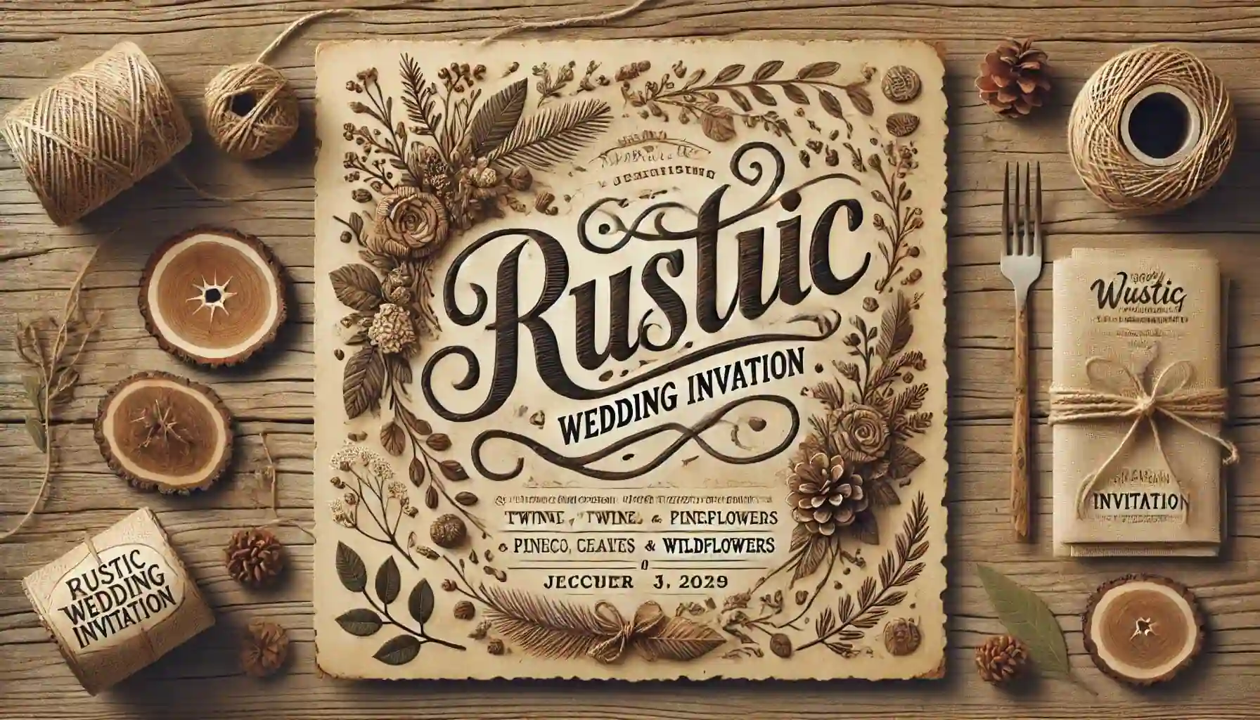 Rustic Wedding Invitation