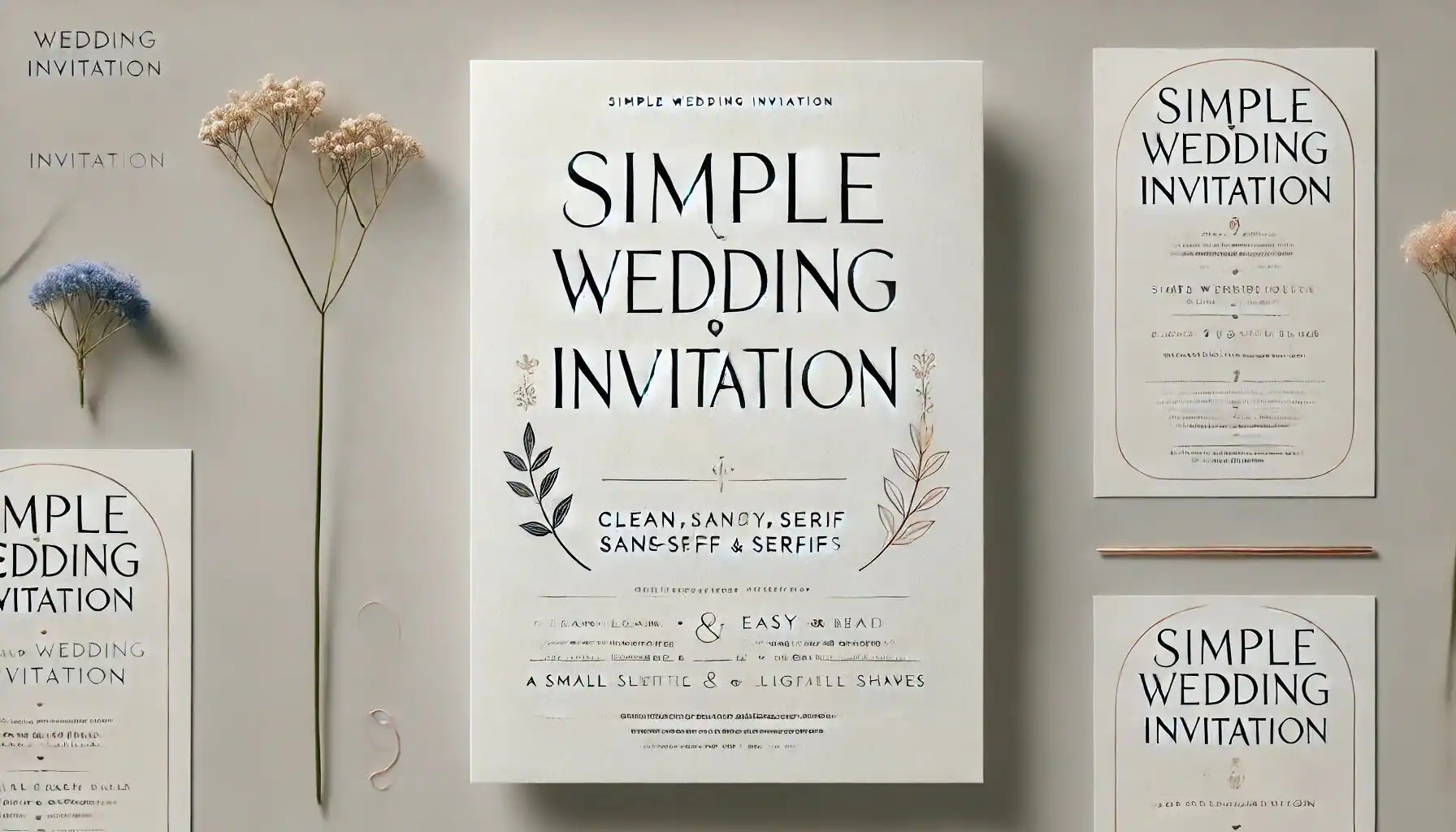 Simple Wedding Invitations