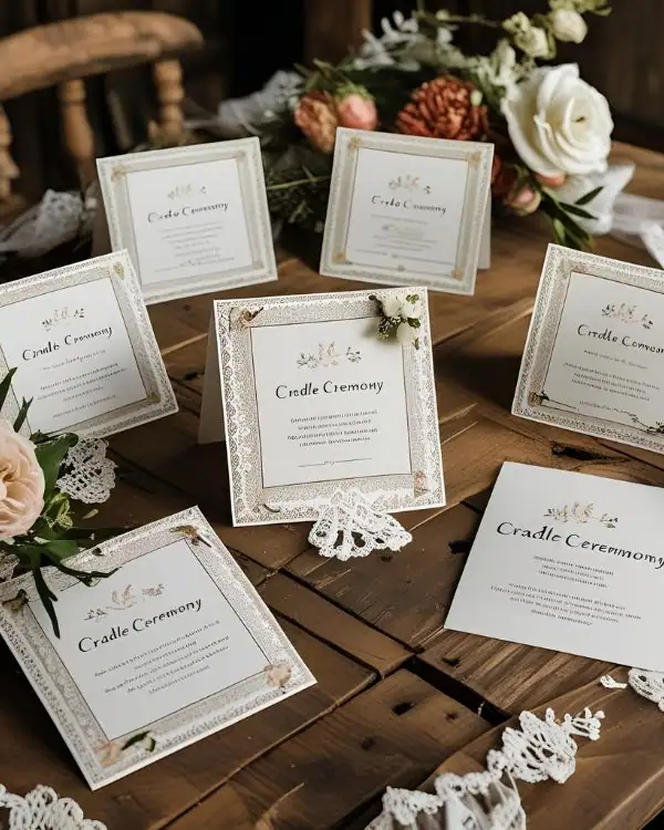 Cradle Ceremony Invitation Card Ideas