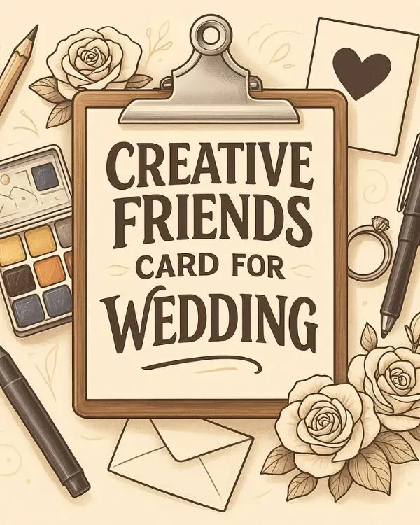 Creative Friends Card for Wedding