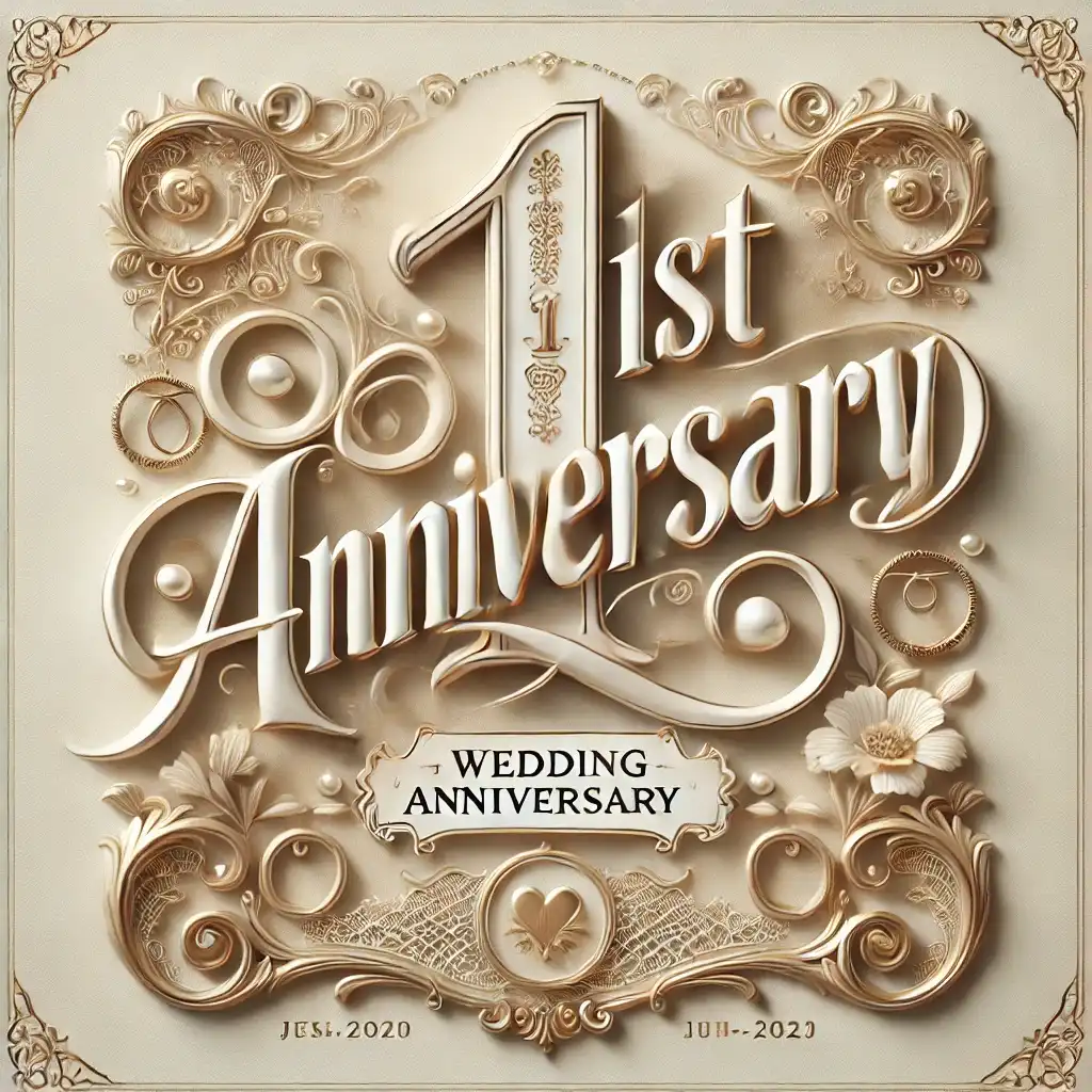 1st Anniversary Invitation Card