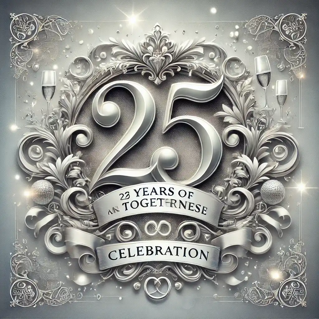 25th Anniversary Invitation Card and Greeting