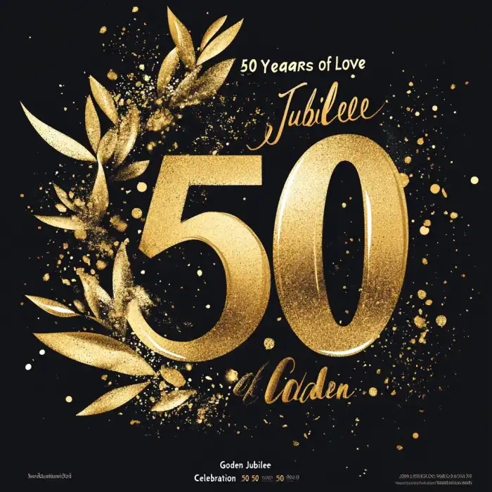 50th Anniversary Invitation Card